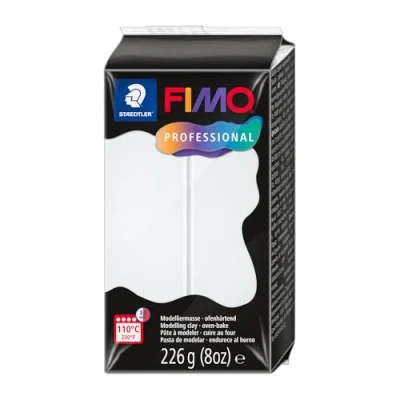 Image of STAEDTLER Polymer Modelling Clay FIMO Professional Oven Bake White, 226g 1 Block, 8042 0