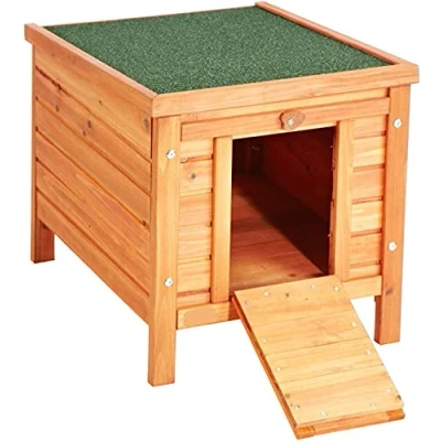 Image of LG TRADERS LIMITED Rabbit/Guinea Pig Hide House/Run Hutch, 42 x 43 51 cm