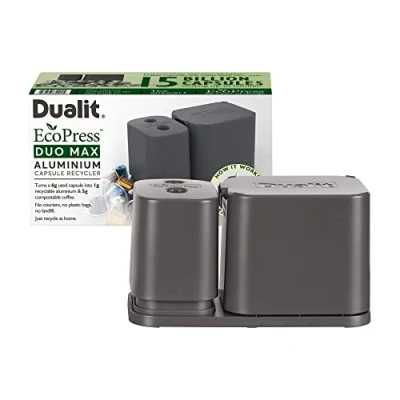 Image of Dualit EcoPress™ Duo Max Aluminium Coffee Capsule Recycling Tool Compatible with Nespresso® &amp; Capsules Grounds