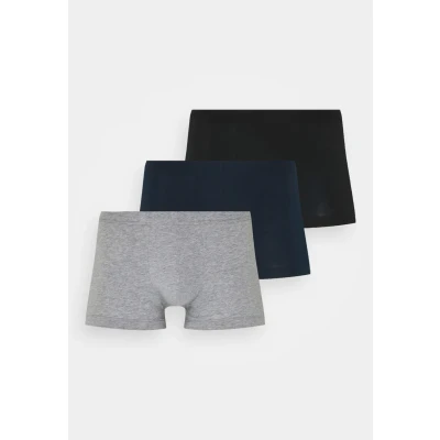 Image of Schiesser 3PACK Unterhose Organic Cotton 95/5 Essentials Pants, Men&#039;s, Size: Small, Dark blue/grey/black