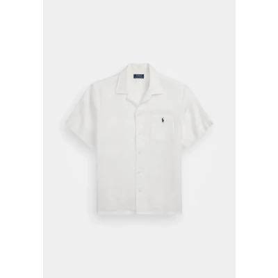 Image of Polo Ralph Lauren Classic FIT Linen CAMP Shirt Shirt, Men&#039;s, Size: XL, Ceramic white