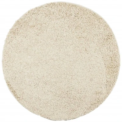 Image of vidaXL Shaggy Rug PAMPLONA High Pile Modern Gold Ø 120 cm