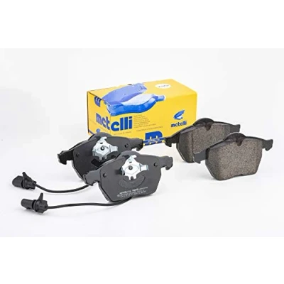 Image of 3BD698151, 4B0698151AB, 4B0698151AF, 4B0698151E, 4B0698151J Brake pad set METELLI 22 0314 0 incl. wear warning contact AUDI: A6 C6 Avant, Saloon