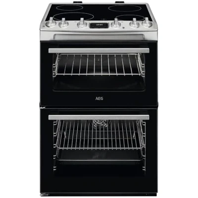 Image of AEG CCX6540ACM 5000 Surround Cook 60cm Freestanding Electric Cooker with Ceramic Hob in Stainless Steel