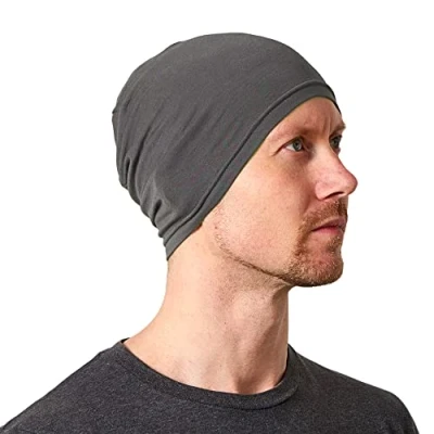 Image of 2 Piece Men Women Workout Hats Eco Friendly Beanie for and Grey