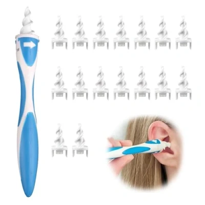 Image of Earwax Remover Tool,Ear Wax Removal Remover,Ear Cleaner,Silicone Ear Cleaner,Ear Removal,Ear Cleaner Remover,with Replacement Tips,Suitable for Cleaning