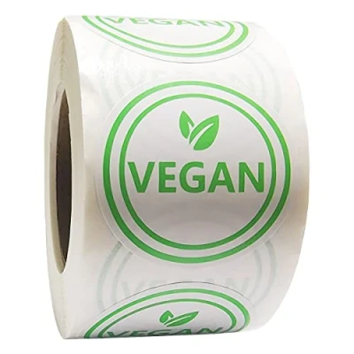 Image of Vegan Food Rotation Labels,1.5 Inch Round Circle Dot Stickers(500 pcs per roll)