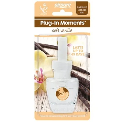 Image of 3X Airpure Plug in Moments Electric Scented Oil Refills Air Freshener Home Fragrance (Soft Vanilla)