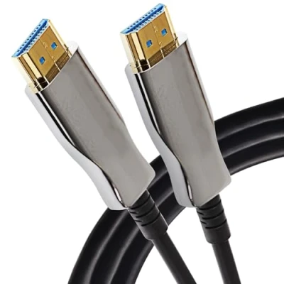 Image of Maplin Pro Hdmi To V2.1 8K Ultra Hd 60Hz Fiber Optical Cable Black, 15m