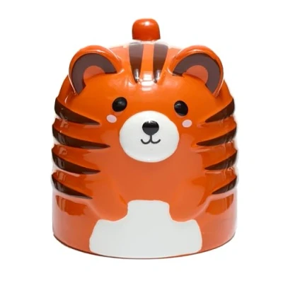 Image of Puckator Adoramals Tiger Upside Down Ceramic Shaped Tea Coffee Mug Funny Home Accessories Cute Gifts for Girlfriend Large Mugs Men Women Hot Drinks Cups Presents Secret Santa Gift Cup Set