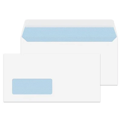 Image of Blake Purely Everyday DL 110 x 220 mm 100 gsm Peel &amp; Seal Window Wallet (23884/50 PR) White Pack of 50
