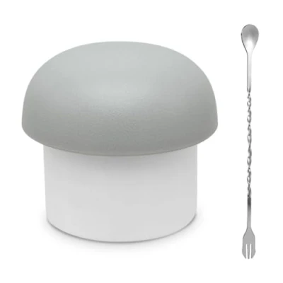 Image of 1 Mold, Mixing Spoon, Ice Cube Tray with Lid, Making Silicone Tray, Mushroom Maker, Cylindrical Storage Box