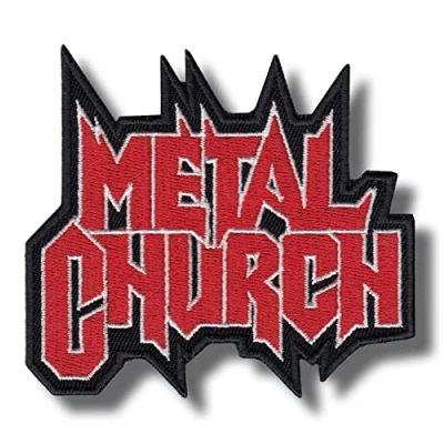 Image of Metal Church Band Patch Badge Embroidered Iron on Applique