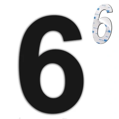 Image of nanlyiau 3in black self adhesive number mailbox numbers stainless steel house door made of solid SUS304 used for street hotel and number(pl 3in6/9)