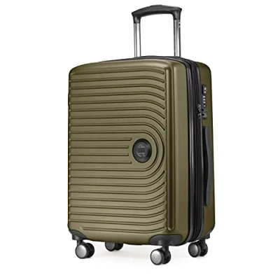 Image of HAUPTSTADTKOFFER Mitte Hand Luggage 55x40x23, TSA, 4 Wheels, Travel Suitcase, Hard Shell Rolling Cabin Avocado