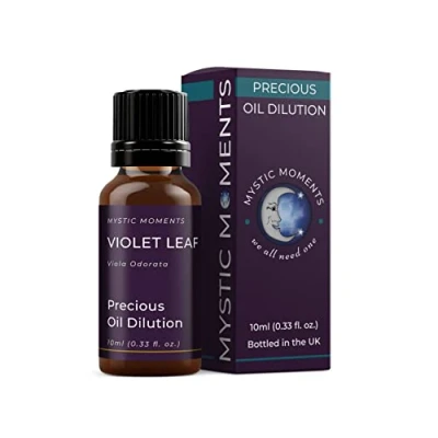 Image of Mystic Moments Violet Leaf Absolute Precious Oil Dilution 10ml 3% Jojoba Blend Perfect for Massage, Skincare, Beauty and Aromatherapy