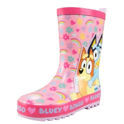 Image of Bluey Wellies Bingo For Girls Kids Wellington Boots Girls’ Pink 6
