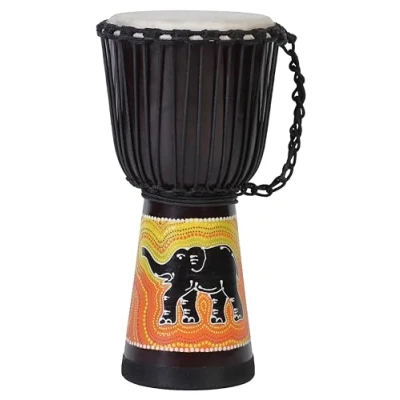 Image of 60cm Professional Djembe drum Bongo Bush Percussion Motif Elephant Africa Style (Very good for the demanding drummer)