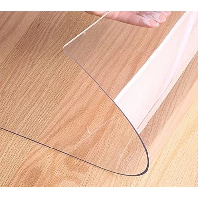 Image of Clear Office Desk Pad Heat Resistant Large Writing Mat Waterproof Non Slip Protector for Home, PVC,70 * 35CM