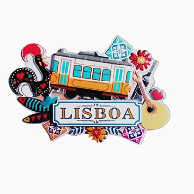 Image of 3D Lisbon Portugal Fridge Magnet Travel Souvenir Gift Home Kitchen Decoration Lisboa Refrigerator Magnetic Sticker Collection