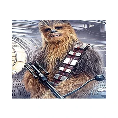 Image of Pyramid International Chewbacca Bowcaster Star Wars The Last Jedi Mini Poster, Plastic/Glass, Multi Colour, 40 x 50 1.3 cm