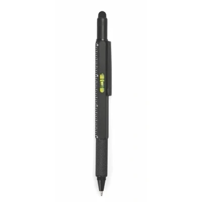 Image of Gentlemen&#039;s Hardware 6 in 1 Multi Tool Ball Point Pen Tooling Pen, 14.98cm Long, Black