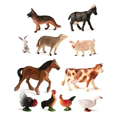 Image of Miniland 50.27420 Farm Animals 11 Figures, Multi Color