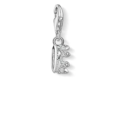 Image of Thomas Sabo Women Charm Pendant Crown Club 925 Sterling Silver 1796 051 14
