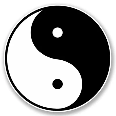 Image of 2 x 15cm/150mm Chinese Yin Yang Vinyl SELF Adhesive Sticker Decal Laptop Travel Luggage Car Bike Sign Fun #4396
