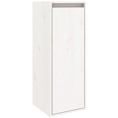 Image of vidaXL Wall Cabinet White 30x30x80 cm Solid Wood Pine