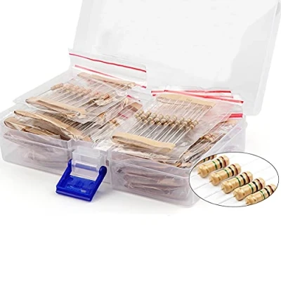 Image of Celent 1000PCS 100 Values 1/2w Resistors Assortment kit 1 Ohm 10M 5% 0.5W Carbon Film with Storage Box for DIY Projects