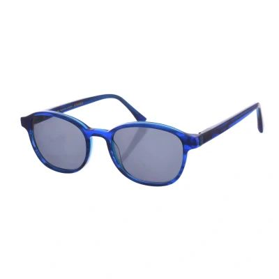 Image of Zen Unisex Pantos Z426 Shape Acetate and Metal Sunglasses Dark Blue One Size