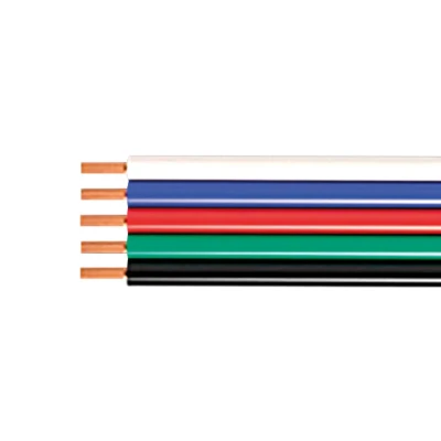 Image of 5 Core Cable 1.00mm² Black/Red/Green/Blue/White 1M Wire Integral LED