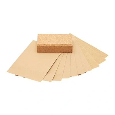 Image of Fit For The Job 11pc Sanding Set 3x Fine, 4x Medium, Coarse Grade Sheets plus Cork Block Wood, Furniture, Metal, Plaster Home Improvement, Decorating &amp; More