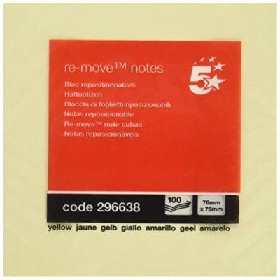 Image of 5 Star ft510284225 Notepad 100 Sheets 76 x mm Yellow