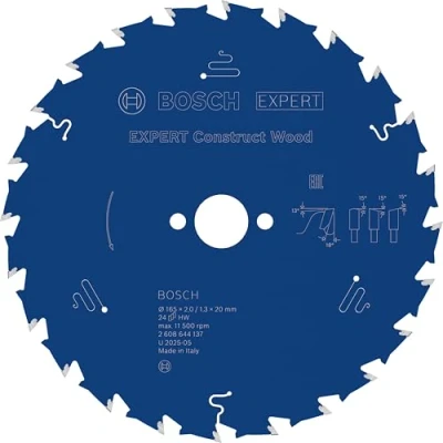 Image of Bosch 2608644137 165 mm Circular Saw Blade for Wood