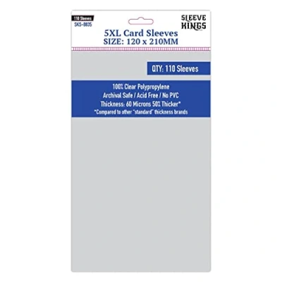 Image of Premium Card Sleeves &quot;5XL Sleeves&quot; (120mm x 210mm) 110 per Pack