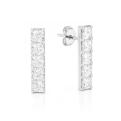 Image of Carissima Gold Women&#039;s 9ct White Cubic Zirconia Drop Earrings