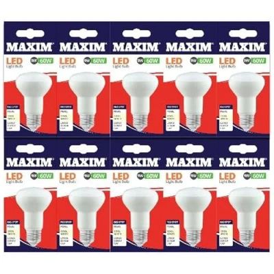 Image of MAXIM LED R63 Edison Screw (Cool White) 8watt (60watt) 806 Lumen (Pack 10) 60MLR63ESCW5X10