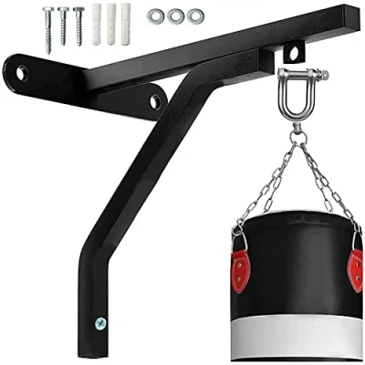 Image of Fitness Boxing MMA Punch Bag 18&quot; Wall Bracket Heavy Duty Steel Mount Hanging Stand Hanger Holds Upto 100Kg
