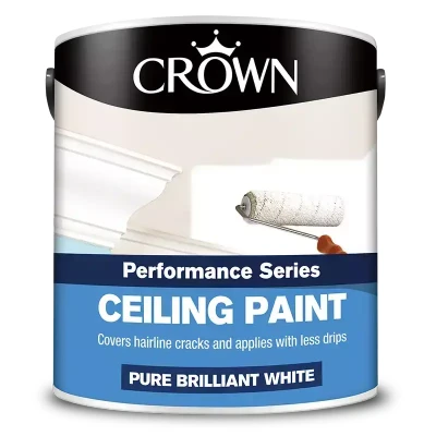 Image of Crown Performance Series Ceiling Paint, Pure Brilliant White 2.5L