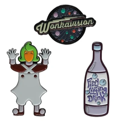 Image of Willy Wonka and the Chocolate Factory Limited Edition Triple Set of Pins