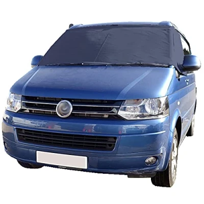 Image of UK Custom Covers SW118NAVY Luxury Front Windscreen Wrap Cover Navy To Fit VW Transporter T5/T5.1 2003 2015