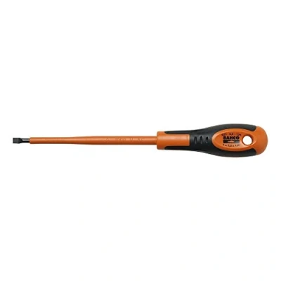 Image of Bahco 623 3 100 Insulated Slotted Screwdriver, Black/Orange, 180 mm