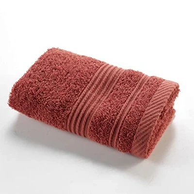 Image of Douceur d&#039;Intérieur, Guest Towel (30 x 50 cm) Tendresse Terracotta, Plain Sponge