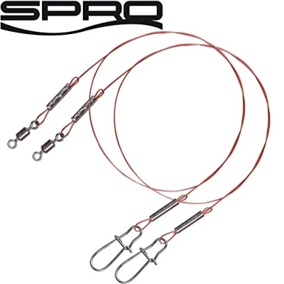 Image of Spro Pike Fighter Wire Leader 1 x 7 2 Steel for Fishing Spinning Length / Load Capacity: 30 cm 18.2 kg