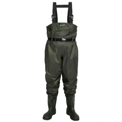 Image of Dr.Fish Fishing Waders Include Simple Repair Kit Waterpoof Chest with Boots for Man Women Crosswater Belts Fly Coarse Carp Gardening Farming Hunting Wader UK Size 9