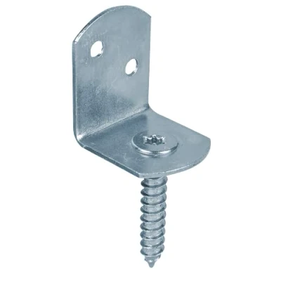 Image of Alberts 204822 Braid Fence Holder L Shaped Available in Various Designs Galvanised Blue Total Height 83 mm Set of 12