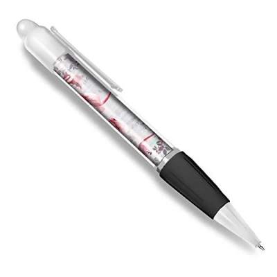 Image of Destination Vinyl ltd Beautiful and comfortable White Ballpoint Pen(Black Ink) Pink Flamingo Birds in Nature #24012