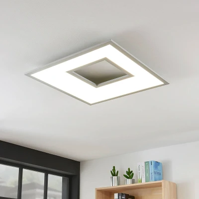Image of Lucande Durun LED ceiling lamp dimmable CCT angular 60 cm